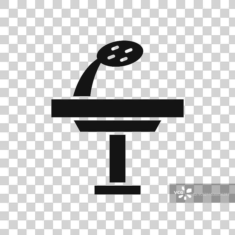 白色背景上的手术台图标符号图片素材