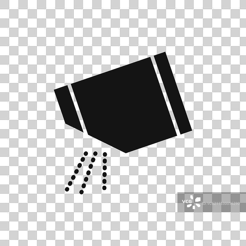 白色背景上的可溶性粉末包装图标符号图片素材