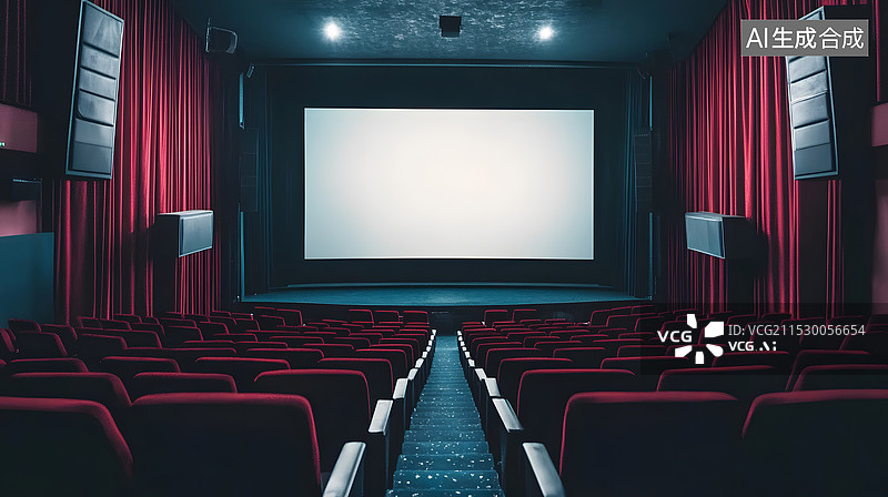 【AI数字艺术】电影院/剧院场景图片素材