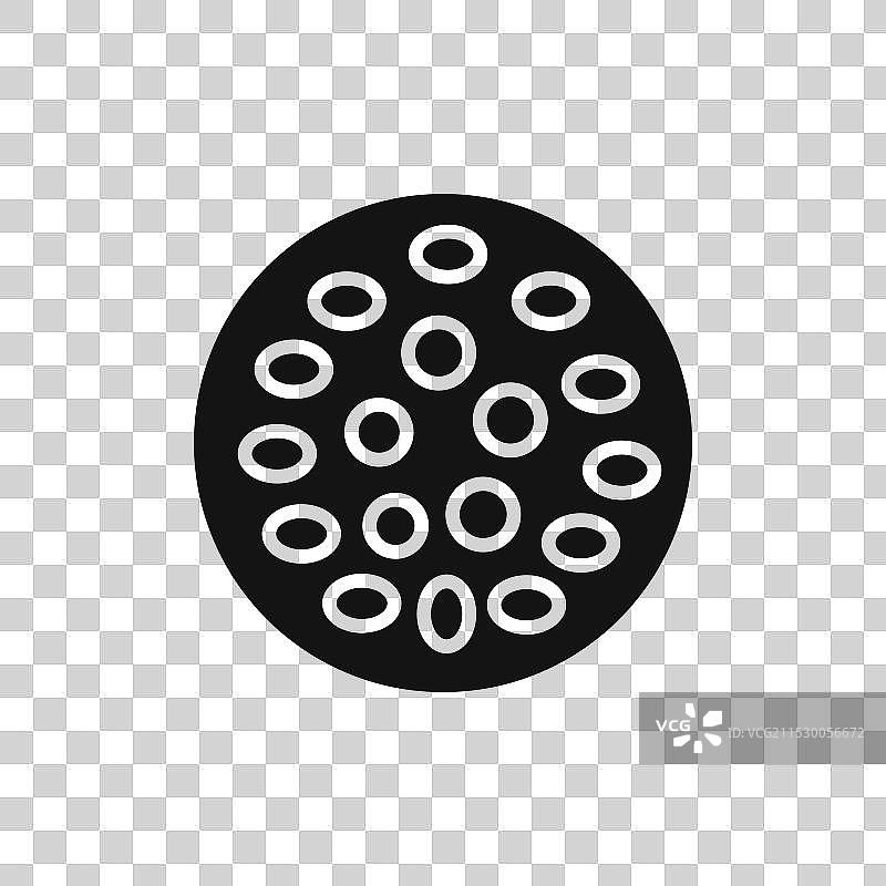 带孔的皮克球图标符号，背景为白色图片素材