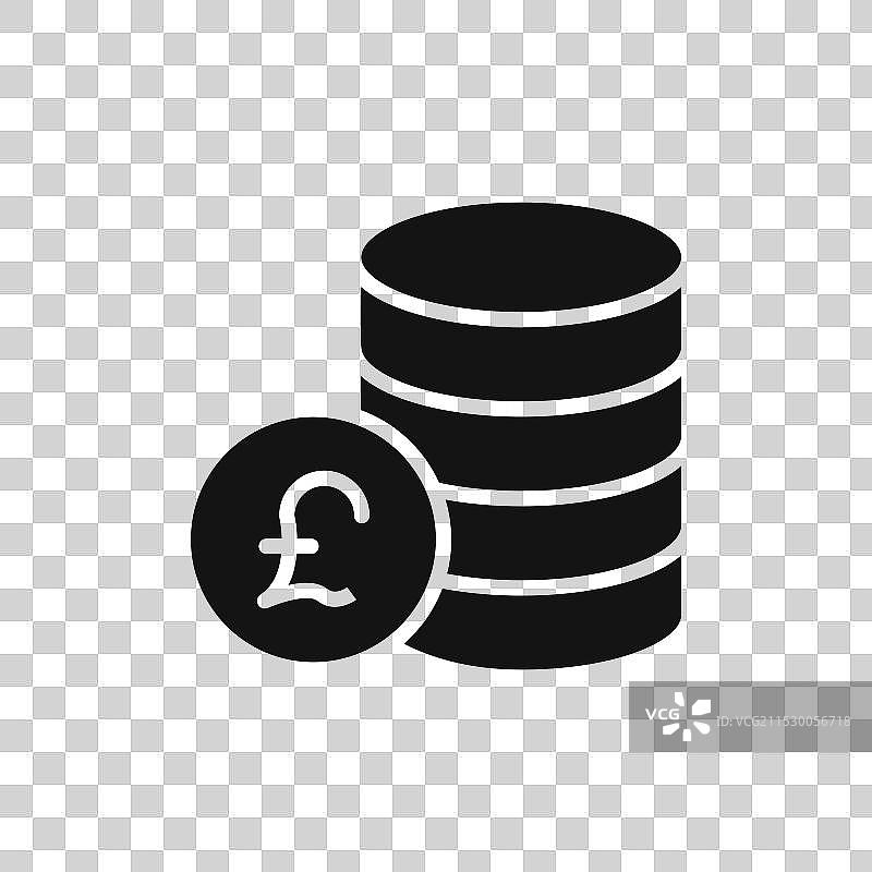 白色背景上的英镑符号图标图片素材