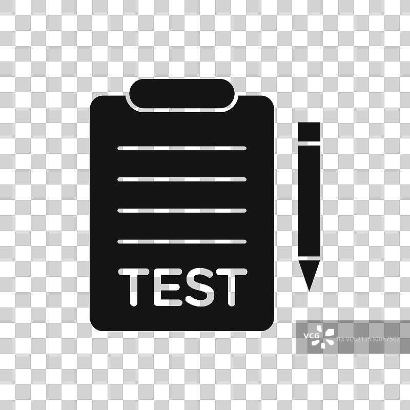 测试图标符号在白色背景上图片素材