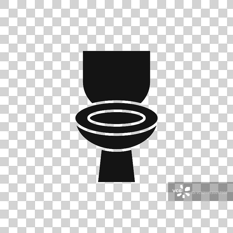 白色背景上的厕所图标符号图片素材