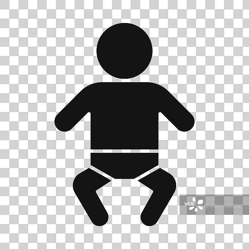 白色背景上的婴儿更换图标符号图片素材