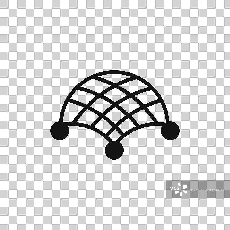 白色背景上的渔网图标符号图片素材