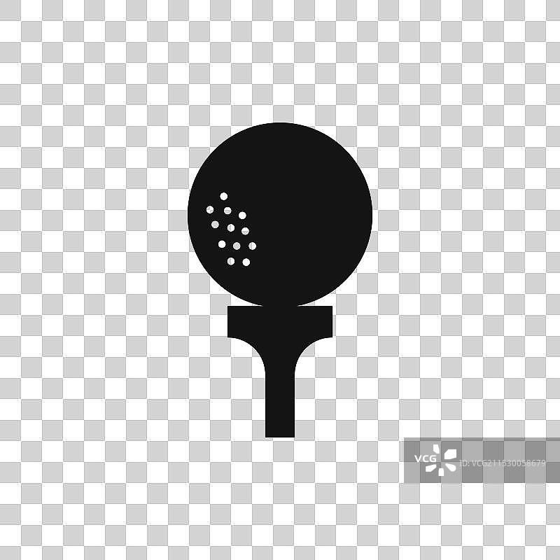 白色背景上的高尔夫球和球座图标符号图片素材