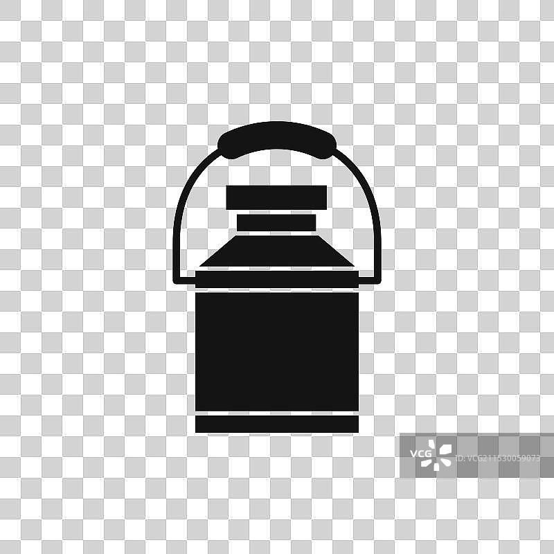 白色背景上的牛奶罐图标符号图片素材