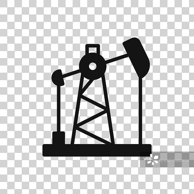 油田图标符号在白色背景上图片素材