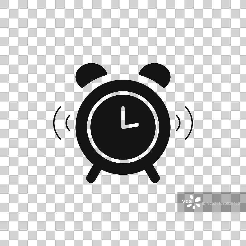白色背景上的响铃闹钟图标符号图片素材