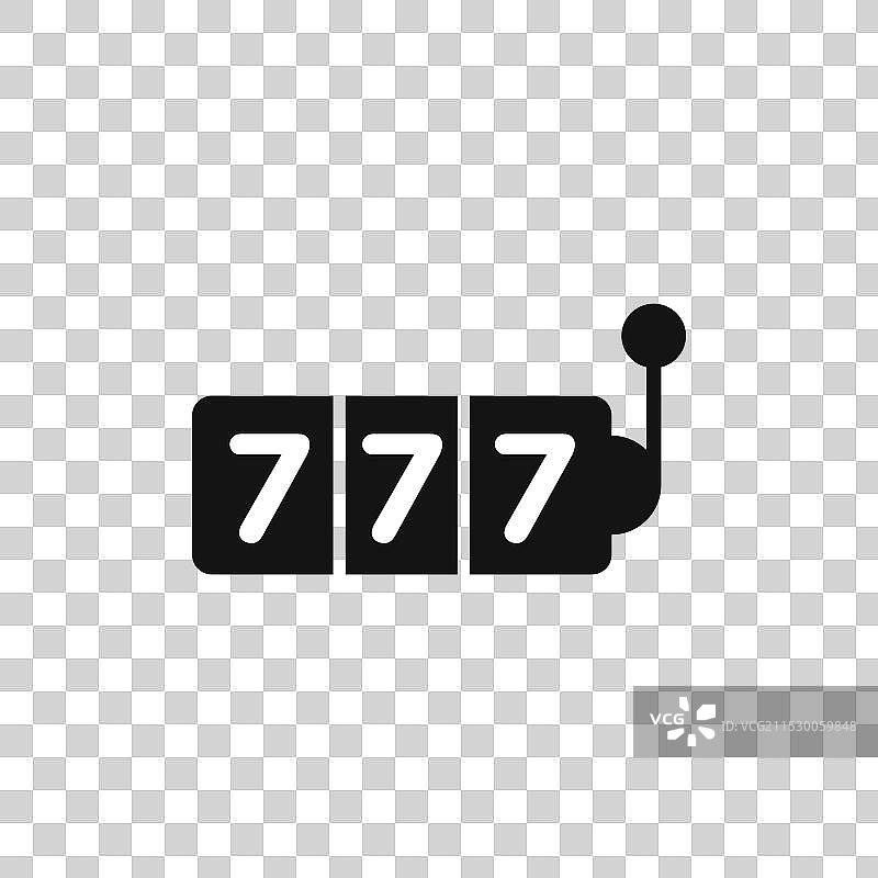 白色背景上的老虎机图标符号图片素材