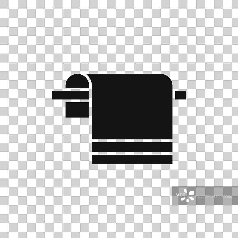 白色背景上的毛巾图标符号图片素材