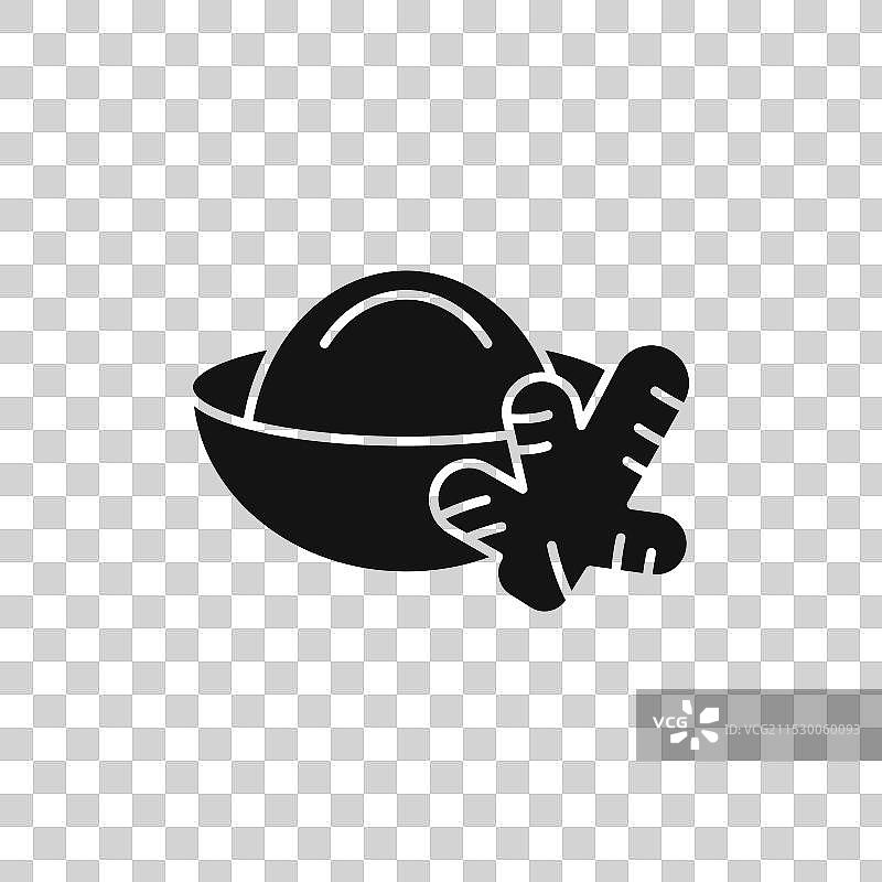 白色背景上的姜黄图标符号图片素材