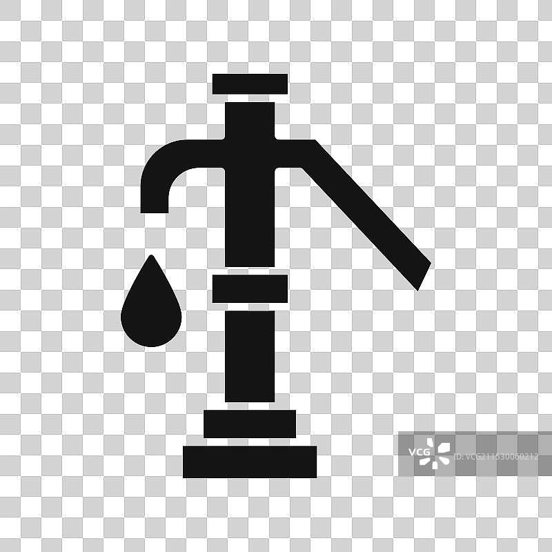 白色背景上的水泵图标符号图片素材