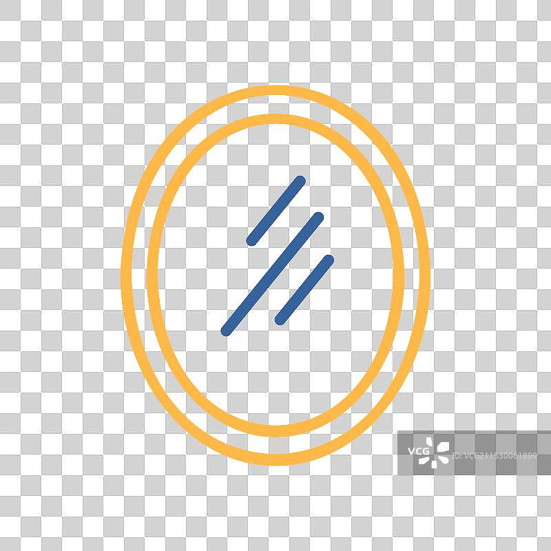 家具网站的椭圆形镜子图标符号图片素材