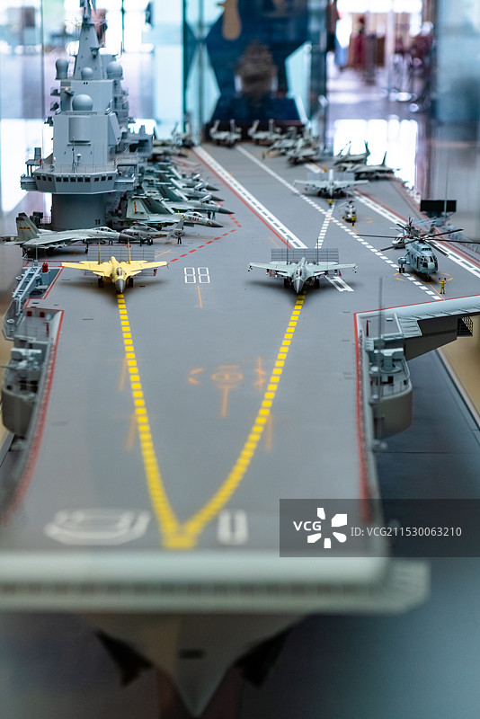 中国航海博物馆，辽宁号航母模型图片素材