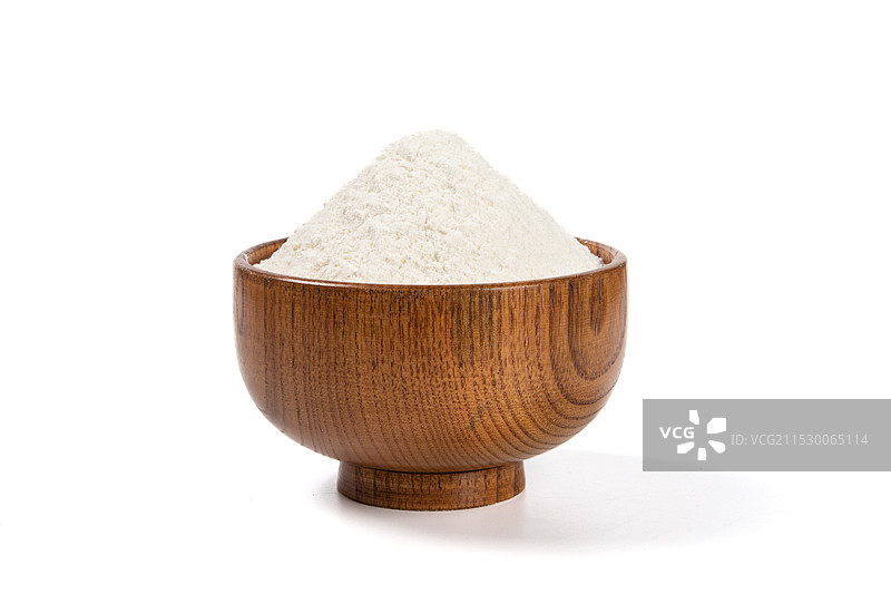 白底上的一碗面粉图片素材