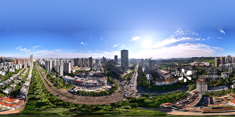 深圳龙岗天安数码城全景航拍图片素材