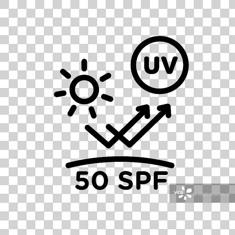 UV SPF 50 保护图标图片素材