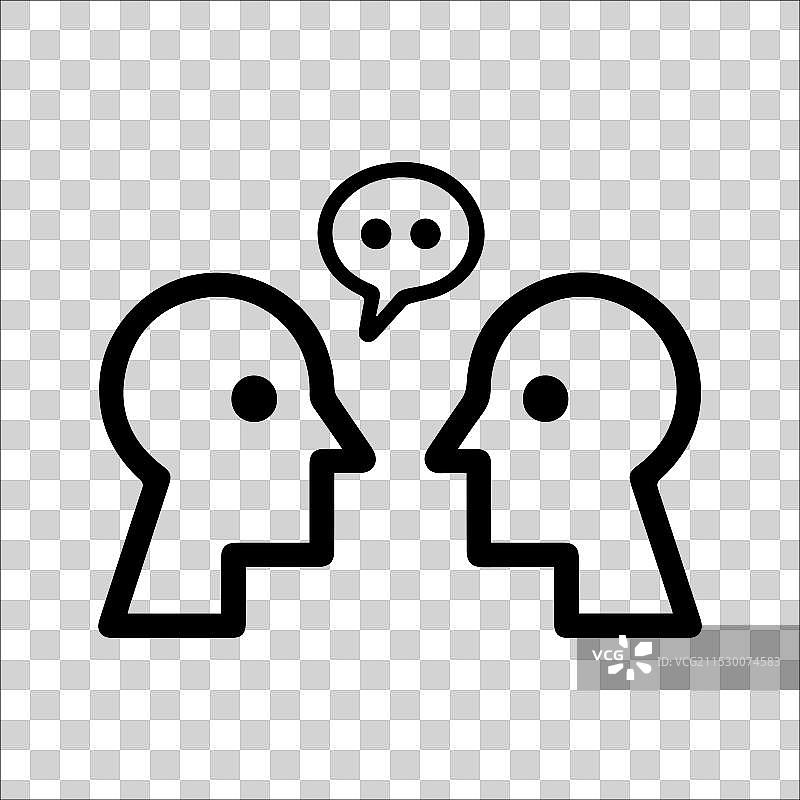 聊天图标或现代线条符号线条艺术和图标图片素材