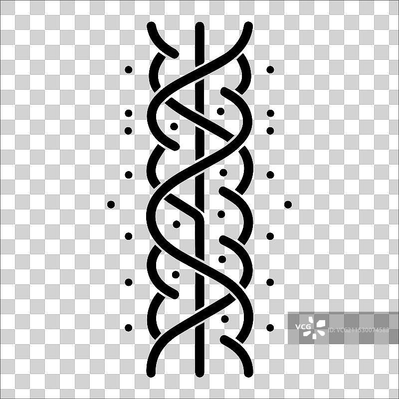 基因图标或现代线条符号线条艺术图片素材