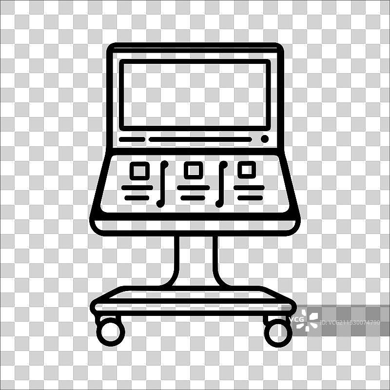 超声波机器图标现代线条符号图片素材