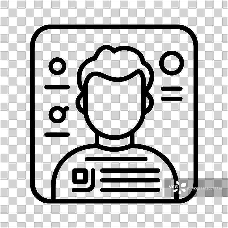 用户信息图标或现代线条符号图片素材
