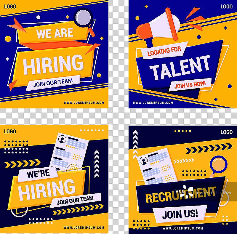 我们正在招聘社交媒体职位的招聘信息图片素材