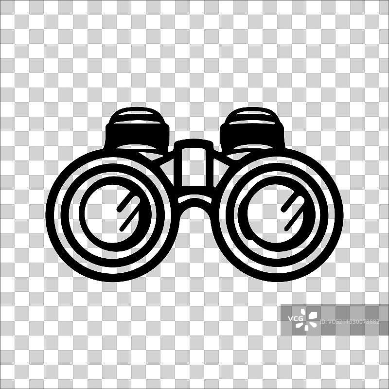 双筒望远镜图标或现代线条符号线条艺术图片素材
