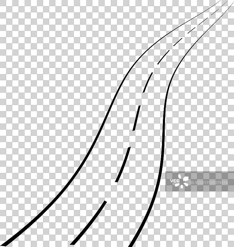 前方蜿蜒的道路与透视的曲折小径图片素材