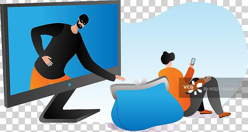 现代科技犯罪分子网络安全图片素材