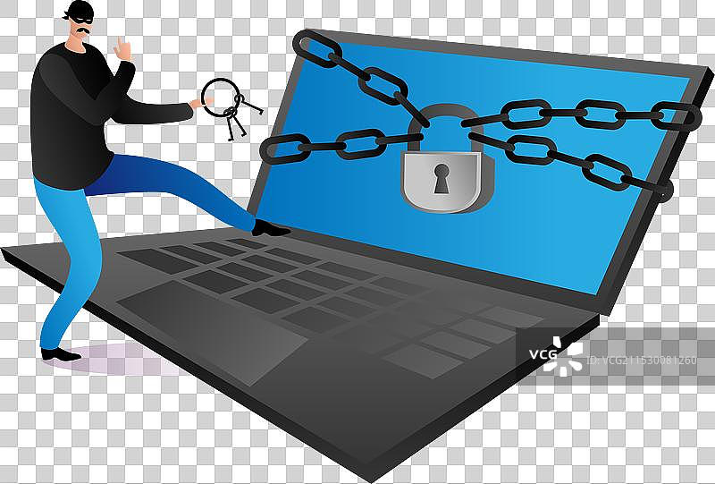 犯罪黑客窃取个人数据图片素材