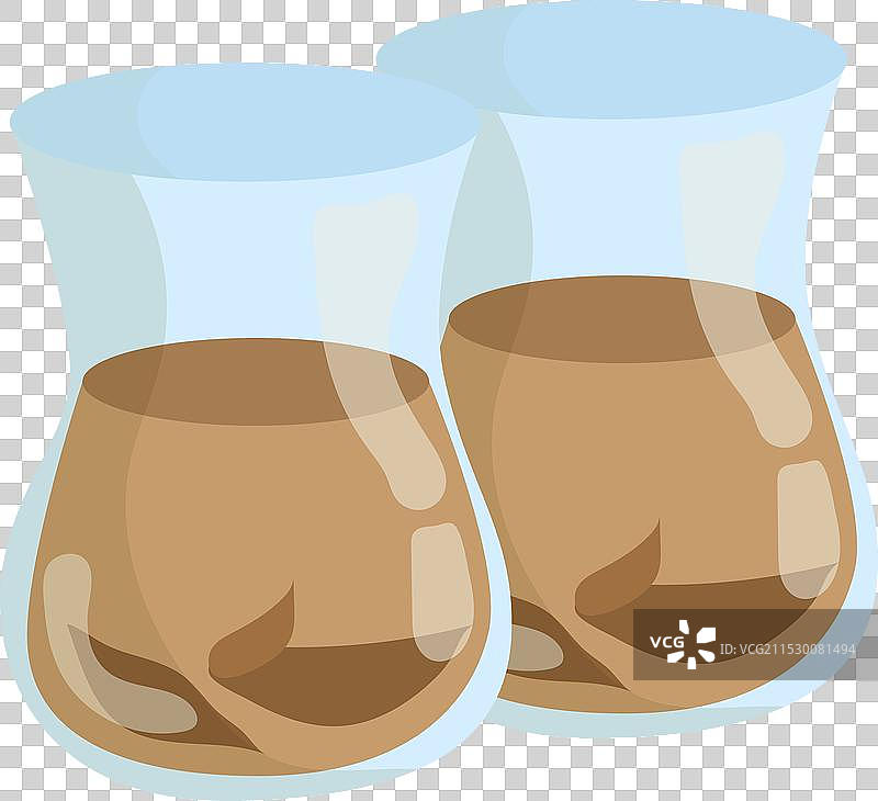 两杯透明的纯威士忌图片素材