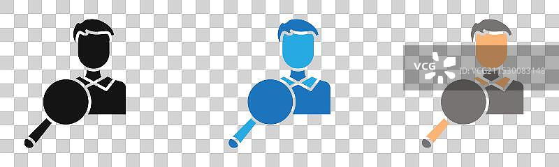 候选人图标线条艺术标志集图片素材