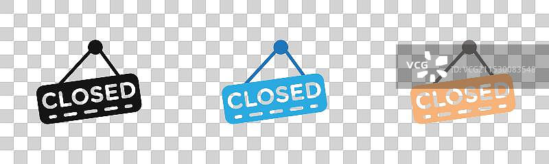 关闭标志图标线条艺术logo集合图片素材