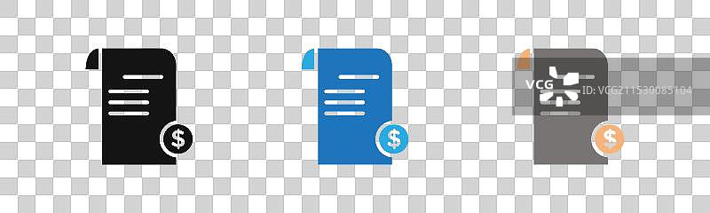 发票图标线条艺术logo集合图片素材