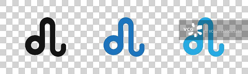 狮子座图标线条艺术标志集图片素材