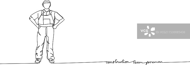 施工团队的工头在工作图片素材