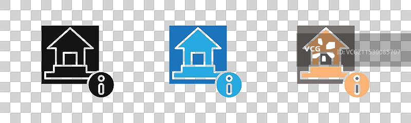 官方信息在线图标线条艺术标志集图片素材