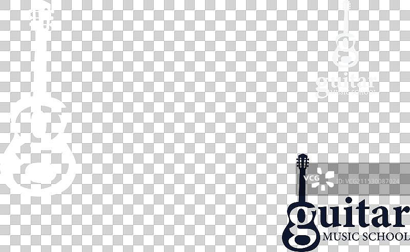 音乐学校商业标志的吉他logo图片素材