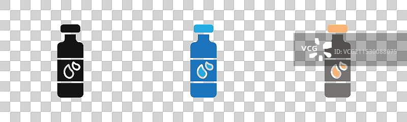 水瓶图标线条艺术标志集图片素材