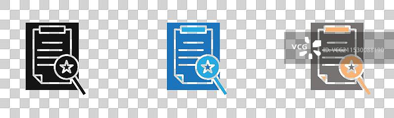 评估图标线条艺术标志集图片素材