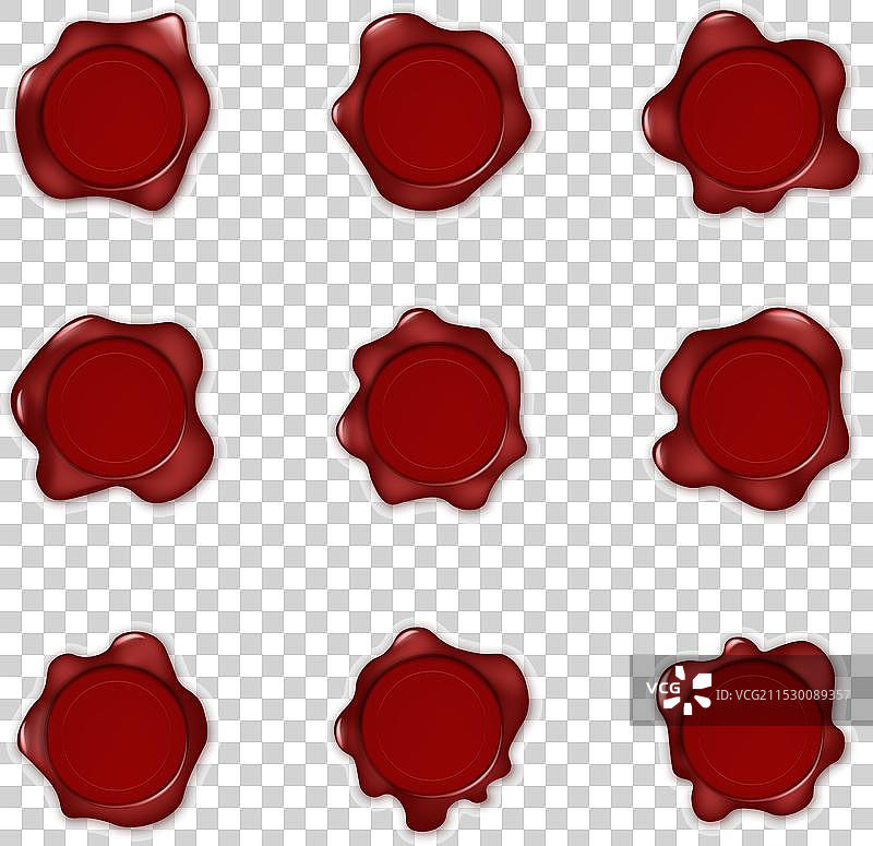 旧的印章蜡封印章用于证书和图片素材