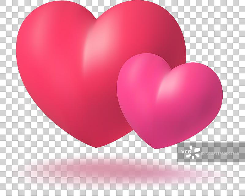 情人节的粉色心形图标图片素材