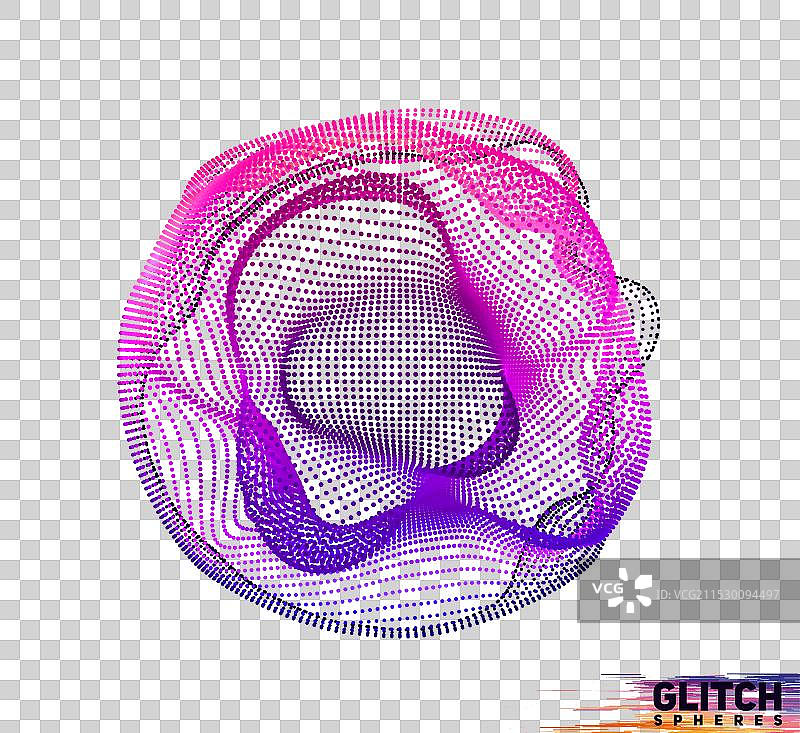 破损的紫色点球抽象图形图片素材