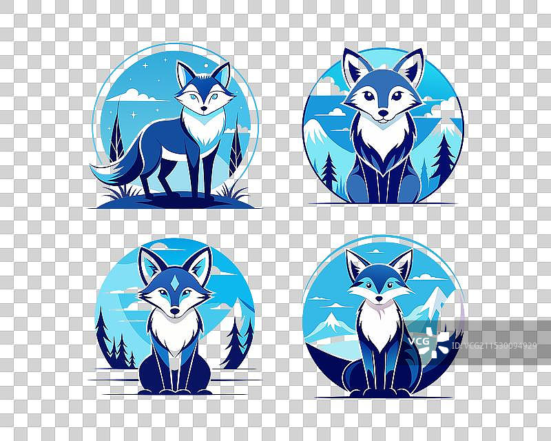 美丽的狐狸套装图片素材