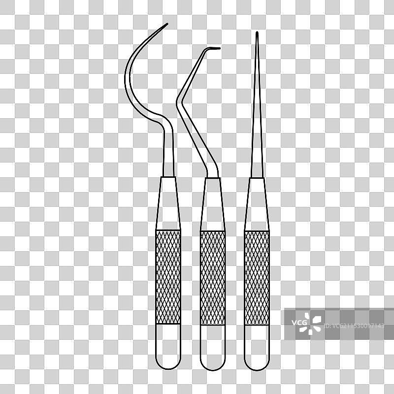 牙齿清洁工具图标图片素材