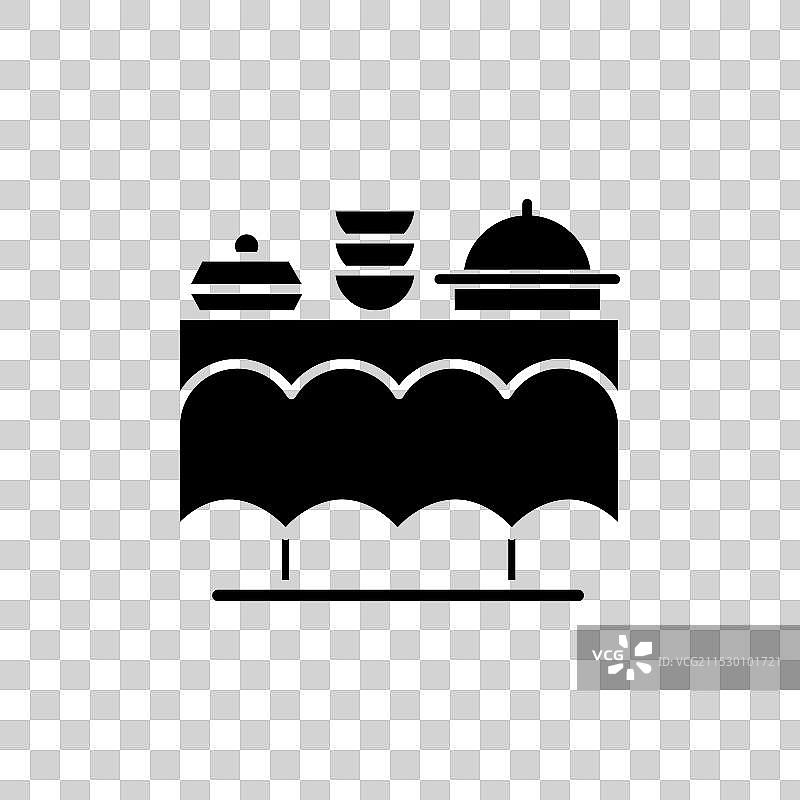 自助餐图标集宴会派对覆盖图片素材