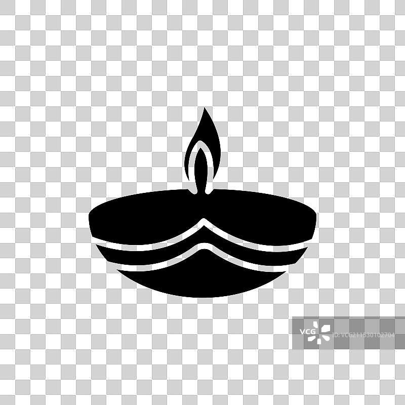 传统灯具庆祝活动的油灯图标集图片素材