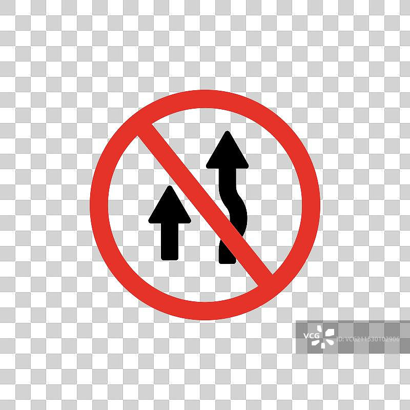 禁止超车交通标志图标集图片素材