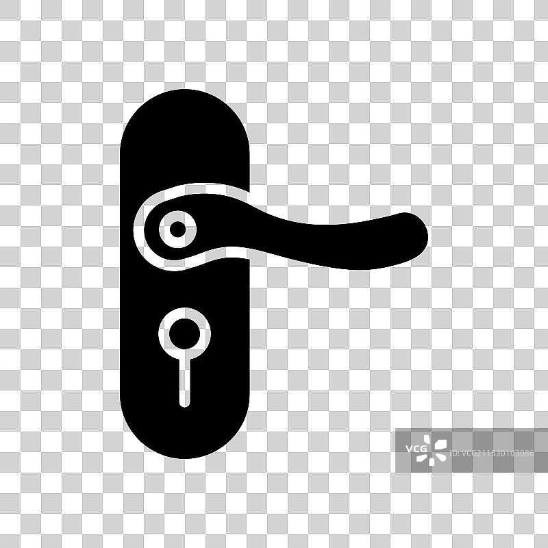 门把手图标集，旋钮锁，闩锁符号图片素材